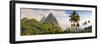 Caribbean, St Lucia, Petit and Gros Piton Mountains-Alan Copson-Framed Photographic Print