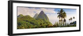 Caribbean, St Lucia, Petit and Gros Piton Mountains-Alan Copson-Framed Photographic Print