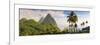 Caribbean, St Lucia, Petit and Gros Piton Mountains-Alan Copson-Framed Photographic Print