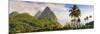 Caribbean, St Lucia, Petit and Gros Piton Mountains-Alan Copson-Mounted Photographic Print