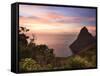 Caribbean, St Lucia, Petit Piton and Anse Des Pitons Beach-Michele Falzone-Framed Stretched Canvas