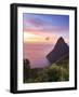 Caribbean, St Lucia, Petit Piton and Anse Des Pitons Beach-Michele Falzone-Framed Photographic Print