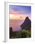 Caribbean, St Lucia, Petit Piton and Anse Des Pitons Beach-Michele Falzone-Framed Photographic Print