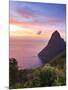 Caribbean, St Lucia, Petit Piton and Anse Des Pitons Beach-Michele Falzone-Mounted Photographic Print