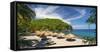 Caribbean, St Lucia, Soufriere, Anse Chastanet, Anse Chastanet Beach-Alan Copson-Framed Stretched Canvas