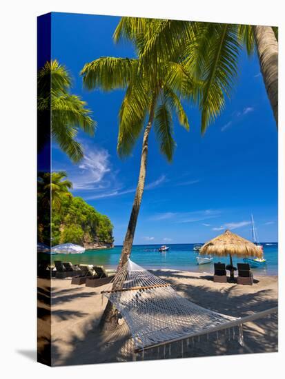 Caribbean, St Lucia, Soufriere, Anse Chastanet, Anse Chastanet Beach-Alan Copson-Stretched Canvas