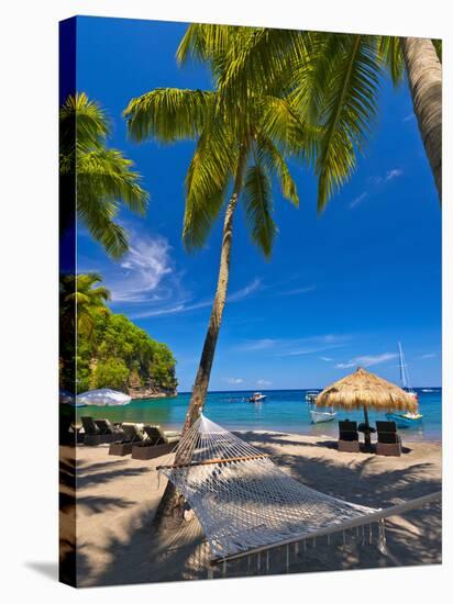 Caribbean, St Lucia, Soufriere, Anse Chastanet, Anse Chastanet Beach-Alan Copson-Stretched Canvas