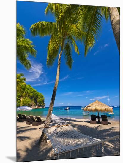 Caribbean, St Lucia, Soufriere, Anse Chastanet, Anse Chastanet Beach-Alan Copson-Mounted Photographic Print