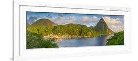 Caribbean, St Lucia, Soufriere, Soufriere Bay, Petit Piton (UNESCO World Heritage Site)-Alan Copson-Framed Photographic Print