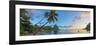 Caribbean, St Lucia, Soufriere, Soufriere Bay, Soufriere Beach and Petit Piton-Alan Copson-Framed Photographic Print