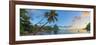 Caribbean, St Lucia, Soufriere, Soufriere Bay, Soufriere Beach and Petit Piton-Alan Copson-Framed Photographic Print