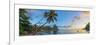 Caribbean, St Lucia, Soufriere, Soufriere Bay, Soufriere Beach and Petit Piton-Alan Copson-Framed Photographic Print