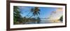 Caribbean, St Lucia, Soufriere, Soufriere Bay, Soufriere Beach and Petit Piton-Alan Copson-Framed Photographic Print