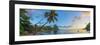 Caribbean, St Lucia, Soufriere, Soufriere Bay, Soufriere Beach and Petit Piton-Alan Copson-Framed Photographic Print