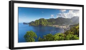 Caribbean, St Lucia, Soufriere, Soufriere Bay-Alan Copson-Framed Premium Photographic Print