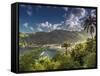 Caribbean, St Lucia, Soufriere, Soufriere Bay-Alan Copson-Framed Stretched Canvas