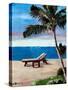 Caribbean Strand with Beach Chairs-Martina Bleichner-Stretched Canvas