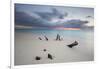 Caribbean Sunset Frames Tree Trunks on Ffryes Beach, Antigua, Antigua and Barbuda-Roberto Moiola-Framed Photographic Print