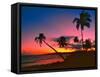 Caribbean Sunset-George Oze-Framed Stretched Canvas