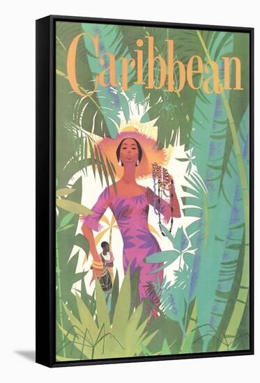 Caribbean Travel Poster-null-Framed Stretched Canvas