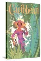 Caribbean Travel Poster-null-Stretched Canvas
