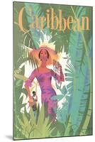 Caribbean Travel Poster-null-Mounted Art Print