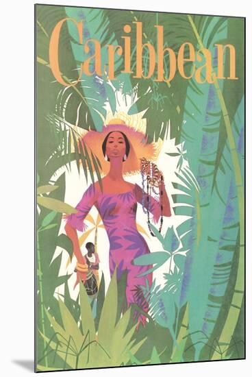 Caribbean Travel Poster-null-Mounted Art Print