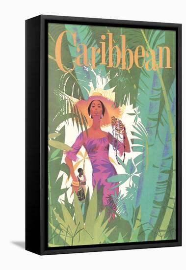 Caribbean Travel Poster-null-Framed Stretched Canvas