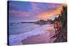 Caribbean, Trinidad and Tobago, Tobago, Store Bay, Store Bay Beach, Lifeguard Hut at sunrise-Alan Copson-Stretched Canvas