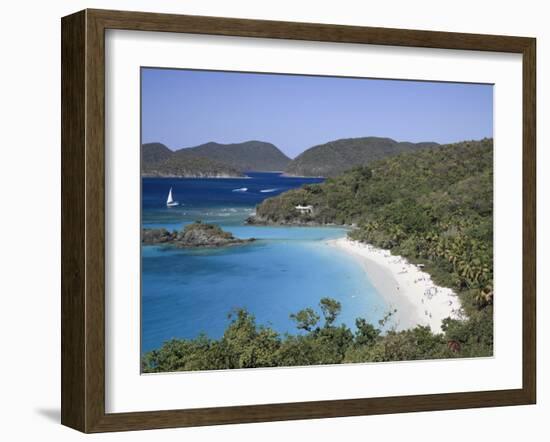 Caribbean, Us Virgin Islands, St; John, Virgin Islands National Park, Trunk Bay-Michele Falzone-Framed Photographic Print