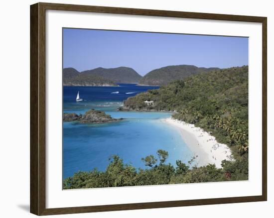 Caribbean, Us Virgin Islands, St; John, Virgin Islands National Park, Trunk Bay-Michele Falzone-Framed Photographic Print