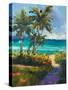 Caribbean View II-Jane Slivka-Stretched Canvas