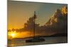 Caribbean, Virgin Islands. Sailboat Moored in Frank Bay at Sunset-Jaynes Gallery-Mounted Photographic Print