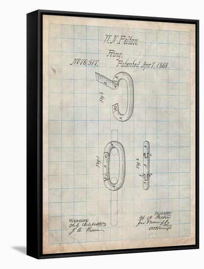 Caribiner Ring Patent-Cole Borders-Framed Stretched Canvas