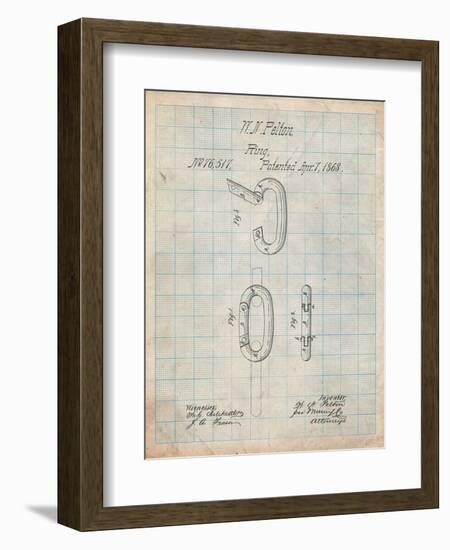 Caribiner Ring Patent-Cole Borders-Framed Art Print