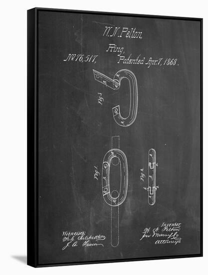 Caribiner Ring Patent-null-Framed Stretched Canvas