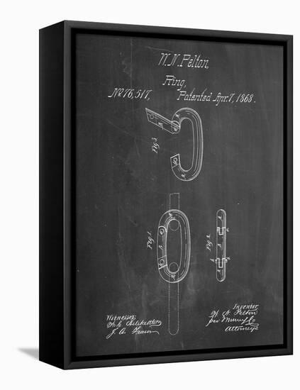 Caribiner Ring Patent-null-Framed Stretched Canvas