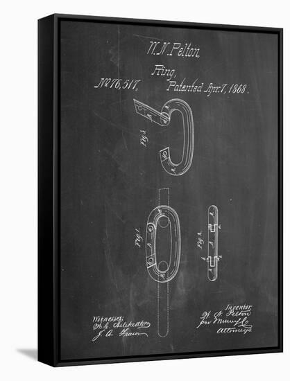 Caribiner Ring Patent-null-Framed Stretched Canvas