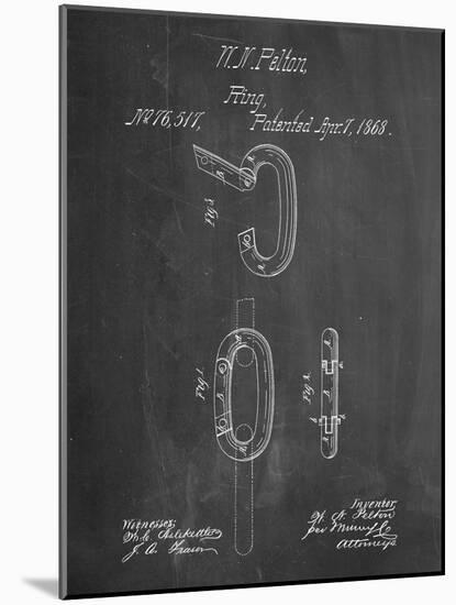 Caribiner Ring Patent-null-Mounted Art Print