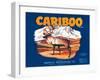 Cariboo Apple Label - Oroville, WA-Lantern Press-Framed Art Print