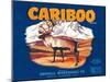 Cariboo Apple Label - Oroville, WA-Lantern Press-Mounted Art Print