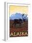 Caribou, Alaska-Lantern Press-Framed Art Print