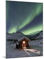 Caribou Bluff Cabin, White Mountain National Recreation Area, Alaska, USA-Hugh Rose-Mounted Photographic Print