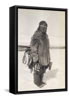 Caribou Eskimo Wearing Snow Glasses Made of Wood, Canada, 1921-24-Knud Rasmussen-Framed Stretched Canvas