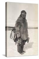 Caribou Eskimo Wearing Snow Glasses Made of Wood, Canada, 1921-24-Knud Rasmussen-Stretched Canvas