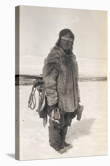 Caribou Eskimo Wearing Snow Glasses Made of Wood, Canada, 1921-24-Knud Rasmussen-Stretched Canvas