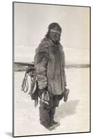 Caribou Eskimo Wearing Snow Glasses Made of Wood, Canada, 1921-24-Knud Rasmussen-Mounted Photographic Print