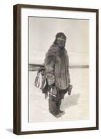 Caribou Eskimo Wearing Snow Glasses Made of Wood, Canada, 1921-24-Knud Rasmussen-Framed Photographic Print