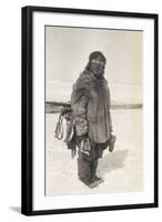 Caribou Eskimo Wearing Snow Glasses Made of Wood, Canada, 1921-24-Knud Rasmussen-Framed Photographic Print