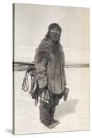 Caribou Eskimo Wearing Snow Glasses Made of Wood, Canada, 1921-24-Knud Rasmussen-Stretched Canvas